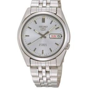 SEIKO 5 SNK355K1 WHITE DIAL AUTOMATIC STAINLESS STEEL MEN'S WATCH - Image 1
