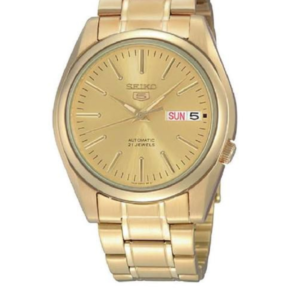 SEIKO 5 SNKL48K1 GOLD DIAL AUTOMATIC GOLD-TONE STAINLESS STEEL MEN'S WATCH - Image 1