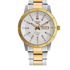 SEIKO SNKN58K1 GOLD DIAL AUTOMATIC TWO-TONE STAINLESS STEEL MEN'S WATCH - Image 1