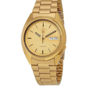 SEIKO 5 SNKP20K1 GOLD DIAL AUTOMATIC STAINLESS STEEL MEN'S WATCH - Image 1