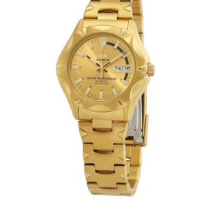 SEIKO SNZ450J1 LUXURY GOLD DIAL AUTOMATIC STAINLESS STEEL MEN'S WATCH - Image 1