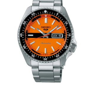 SEIKO SRPK11K1 LUXURY ORANGE DIAL AUTOMATIC STAINLESS STEEL MEN'S WATCH - Image 1