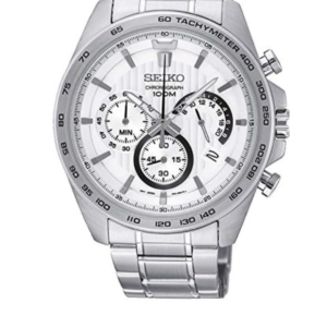 SEIKO SSB221P1 LUXURY SILVER DIAL CHRONOGRAPH STAINLESS STEEL MEN'S WATCH - Image 1