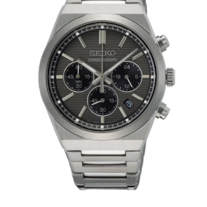 SEIKO SSB455P1 LUXURY GREY DIAL CHRONOGRAPH STAINLESS STEEL MEN'S WATCH - Image 1