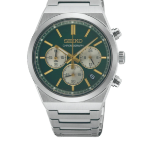 SEIKO SSB461P1 SPORT CHRONOGRAPH GREEN DIAL STAINLESS STEEL MEN'S WATCH - Image 1