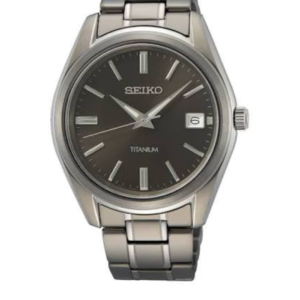 SEIKO SUR-375-P1 NEO CLASSIC TITANIUM BLACK DIAL MEN'S WATCH - Image 1
