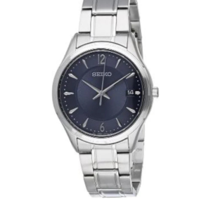 SEIKO SUR-419-P1 BLUE DIAL STAINLESS STEEL ANALOG QUARTZ MEN'S WATCH - Image 1