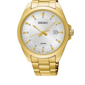 SEIKO SUR212P1 LUXURY GOLD DIAL STAINLESS STEEL MEN'S WATCH - Image 1