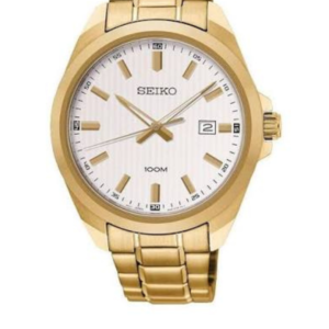 SEIKO SUR280P1 LUXURY WHITE DIAL GOLD STAINLESS STEEL MEN'S WATCH - Image 1