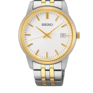 SEIKO SUR402P1 LUXURY ROSE GOLD DIAL STAINLESS STEEL QUARTZ MEN'S WATCH - Image 1