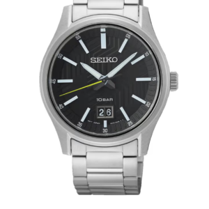 SEIKO SUR535P1 BLACK DIAL QUARTZ STAINLESS STEEL MEN'S WATCH - Image 1