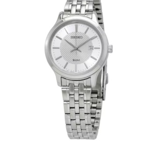 SEIKO SUR653P1 LUXURY SILVER DIAL STAINLESS STEEL WOMEN'S WATCH - Image 1