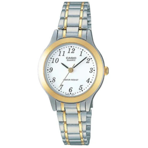 Casio LTP-1128G-7B LADIES Watch – WHITE DIAL with Premium Two-Tone Design - Image 1