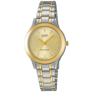 Casio LTP-1128G-9A LADIES Watch – GOLDEN DIAL with Premium Two-Tone Design - Image 1