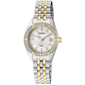 CITIZEN EU6064-54D LADIES Watch – Elegant Mother of Pearl Dial with Silver Golden Chain - Image 1