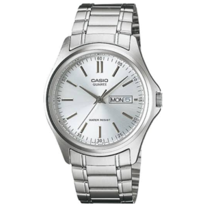 Casio MTP-1239D-7A GENTS Watch – SILVER DIAL with Premium ALL SILVER CHAIN Design - Image 1