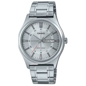 Casio MTP-V006D-7C GENTS Watch – SILVER DIAL with Premium ALL SILVER CHAIN Design - Image 1