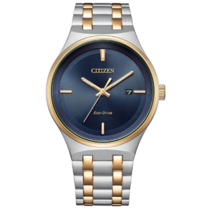 CITIZEN BM7656-51L GENTS Watch – Eco-Drive Two-Tone with Striking Blue Dial & Rose Gold Accents - Image 1