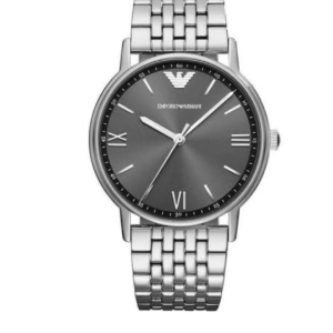 EMPORIO ARMANI AR11068 GREY DIAL STAINLESS STEEL QUARTZ MEN'S WATCH 41MM - Image 1