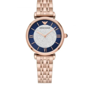 EMPORIO ARMANI AR11423 MULTI-COLOUR DIAL ROSE GOLD STAINLESS STEEL QUARTZ WOMEN'S WATCH - Image 1
