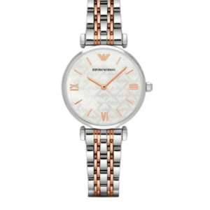 EMPORIO ARMANI AR1987 MOTHER OF PEARL DIAL STAINLESS STEEL QUARTZ WOMEN'S WATCH - Image 1
