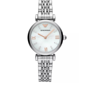 EMPORIO ARMANI AR1990 MOTHER OF PEARL DIAL STAINLESS STEEL WOMEN'S WATCH - Image 1