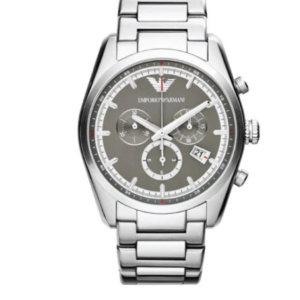 EMPORIO ARMANI AR6008 STAINLESS STEEL QUARTZ MEN'S WATCH - Image 1