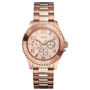 GUESS W0231L4 LADIES Watch – SILVER MULTIDIAL with ROSE GOLD TWO-TONE CASE & TWO-TONE STEEL CHAIN Design - Image 1