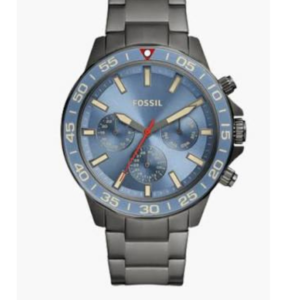 FOSSIL BQ2770 BANNON MEN'S WATCH SMOKE STAINLESS STEEL & BLUE SUNRAY DIAL - Image 1