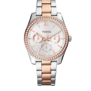 FOSSIL ES4373 WOMEN'S WATCH TWO-TONE STAINLESS STEEL & ROSE GOLD DIAL - Image 1