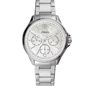 FOSSIL ES4778 RILEY WOMEN'S WATCH SILVER STAINLESS STEEL & SILVER DIAL - Image 1