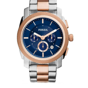 FOSSIL FS5037 MEN'S QUARTZ STAINLESS STEEL BLUE DIAL WATCH – 36MM - Image 1