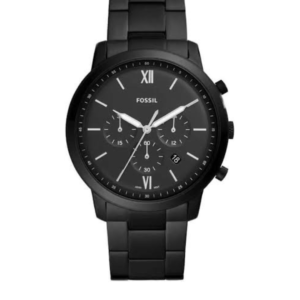 FOSSIL NEUTRA CHRONO BLACK DIAL STAINLESS STEEL QUARTZ CHRONOGRAPH WATCH FOR MEN - FS5474 - 44MM - Image 1