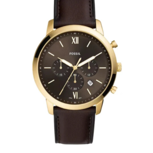 Fossil Neutra Chronograph Brown Leather Black Dial Men's Watch - FS5763 - Image 1