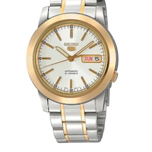 SEIKO SNKE54J1 SILVER DIAL TWO-TONE AUTOMATIC STAINLESS STEEL MEN'S WATCH - Image 1