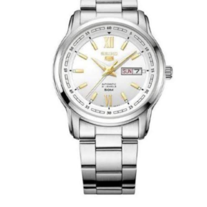 SEIKO 5 SNKP15K1 WHITE DIAL AUTOMATIC STAINLESS STEEL MEN'S WATCH - Image 1