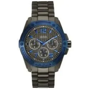 GUESS W0601G1 GENTS Watch – ALL BLUE MULTIDIAL with BLUE CASE & BLUE STEEL CHAIN Design - Image 1