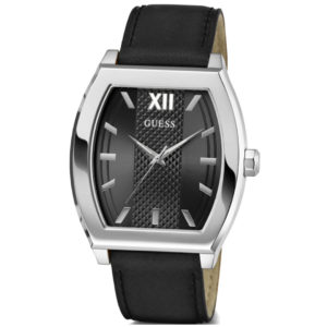 GUESS W0697G1 GENTS Watch – BLACK MULTIDIAL with BLACK BEZEL, STAINLESS STEEL CASE & BLACK RUBBER STRAP Design - Image 1