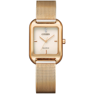 Citizen EM0493-85P LADIES Watch – ALL ROSE GOLD CHAIN with Premium SQUARE DIAL Design - Image 1
