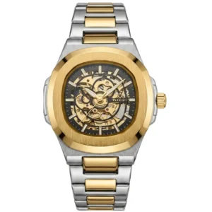 DANIEL KLEIN DK 117196M GENTS Watch – TWO-TONE STAINLESS STEEL CASE & BRACELET, GOLDEN SKELETON DIAL, AUTOMATIC MOVEMENT - Image 1