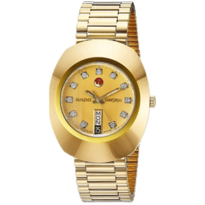 FITRON F1829GOLDEN Men's Watch – All Golden Finish, Oval Dial, Day-Date Quartz Movement - Image 1