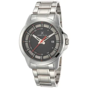 DANIEL KLEIN DK 1.12453.1 GENTS Watch – STAINLESS STEEL CASE & CHAIN, BLACK DIAL QUARTZ Design - Image 1