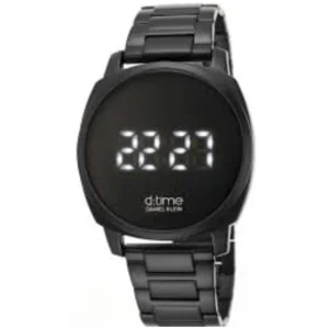 DANIEL KLEIN DK 1.12435.3 GENTS Watch – ALL BLACK CASE & CHAIN, DIGITAL DISPLAY QUARTZ Design - Image 1