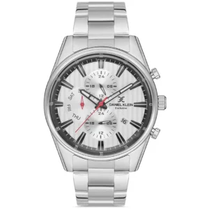 DANIEL KLEIN DK 1.12590.1 GENTS Watch – STAINLESS STEEL CASE, WHITE DIAL & CHRONOGRAPH QUARTZ Design - Image 1