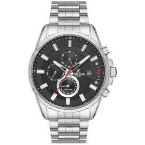 DANIEL KLEIN DK 1.12959.1 GENTS Watch – STAINLESS STEEL CASE & CHAIN, BLACK DIAL CHRONOGRAPH Design - Image 1