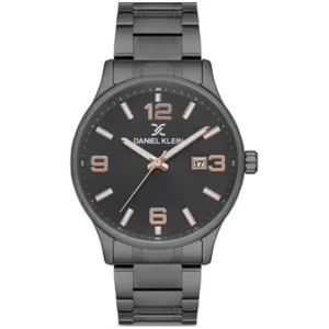 DANIEL KLEIN DK 1.12940.4 GENTS Watch – STAINLESS STEEL BLACK CASE & CHAIN, BLACK DIAL QUARTZ Design - Image 1