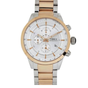 TIMEX E CLASS MEN’S SILVER-TONE STAINLESS STEEL CHRONOGRAPH WATCH TW000Y406 – APPROX. 36MM DIAL - Image 1