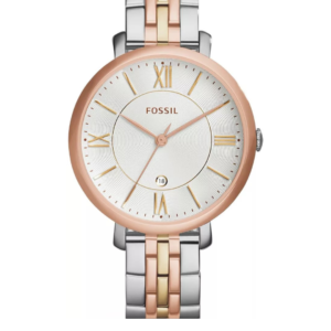 FOSSIL LADIES DRESS SILVER & GOLD STAINLESS STEEL QUARTZ WATCH ES3844 – 36MM - Image 1