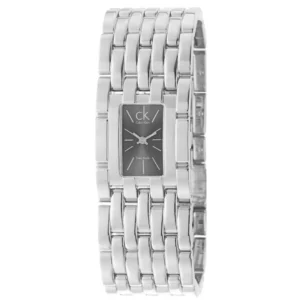 CALVIN KLEIN K8423107 LADIES Watch – SWISS MADE MINIMALIST BLACK DIAL, POLISHED SILVER CASE & STAINLESS STEEL BRACELET Design - Image 1