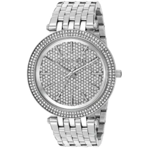 MICHAEL KORS MK3437 LADIES Watch – DARCI SILVER CRYSTAL PAVÉ DIAL, PAVÉ BEZEL & POLISHED STAINLESS STEEL BRACELET Design - Image 1